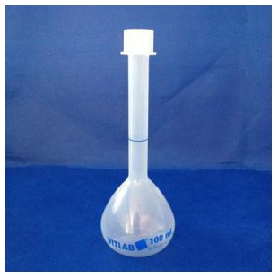 德国VITLAB® 容量瓶，PP，B级，带螺帽，PP 100ml