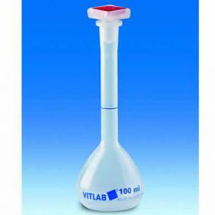  德国VITLAB® 容量瓶，PP，B级，带NS塞子，PP 500ml 磨口盖