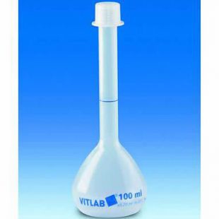 德国VITLAB® 容量瓶，PP，B级，带螺帽，PP 1000ml 螺纹口盖