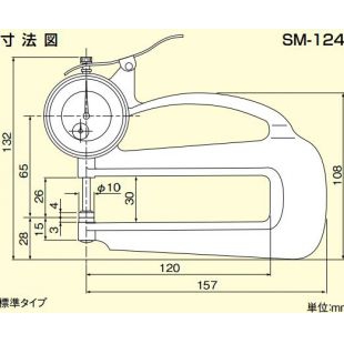 TECLOCK针盘式厚度计SM-124