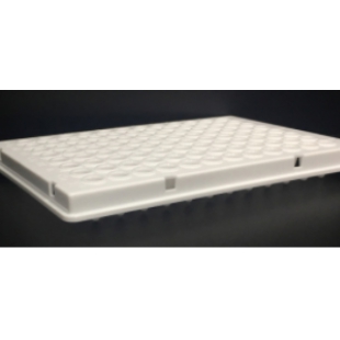 96孔荧光定量PCR板，100 μl白色，半裙边，单切角（H12）(MQ50301)