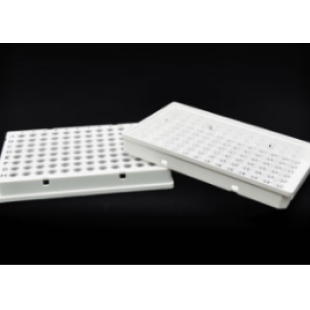 96孔荧光定量PCR板，100 μl白色裙边，透明管，硬质全裙边，单切角（H1） （MQ51001S