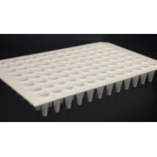 96孔荧光定量PCR板，100 μl白色，无裙边，双切角（A12，H12）(MQ50201)