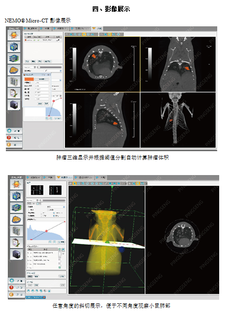 Micro CT在肺癌小鼠研究上的应用