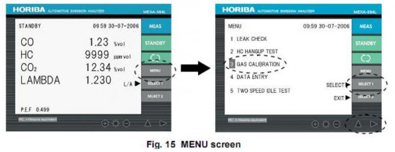 HORIBA MEXA-584L尾气分析仪气体标定步骤