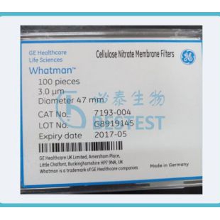 7193-004GE Whatman沃特曼硝酸纤维素膜NC膜白色光滑滤膜网格滤膜
