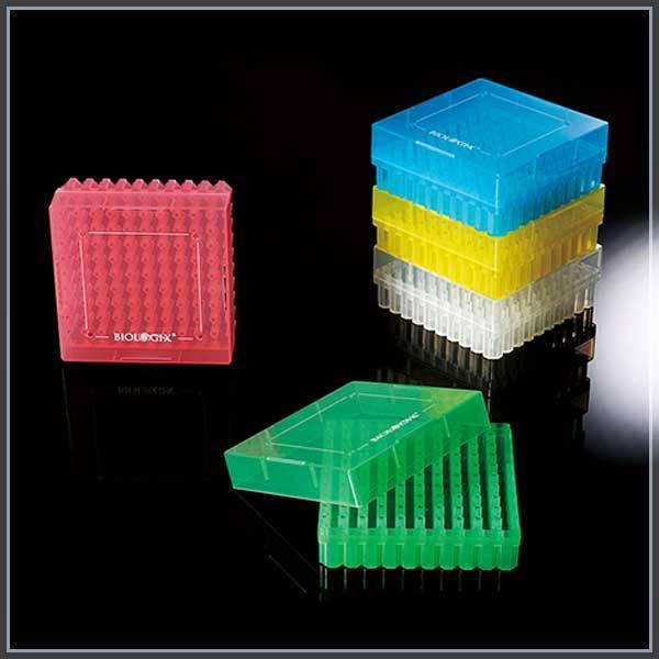 巴罗克 90-9100 PP冷冻盒2英寸，100，彩色混色，PP材质，连盖设计，蓝黄绿红白5种颜色