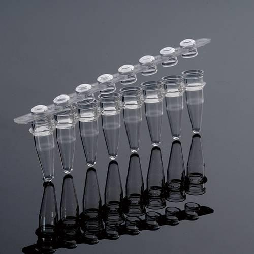 BIOLOGIX 60-0088 PCR8联（套装）聚丙烯，无酶，平盖PCR管，透明，125 套