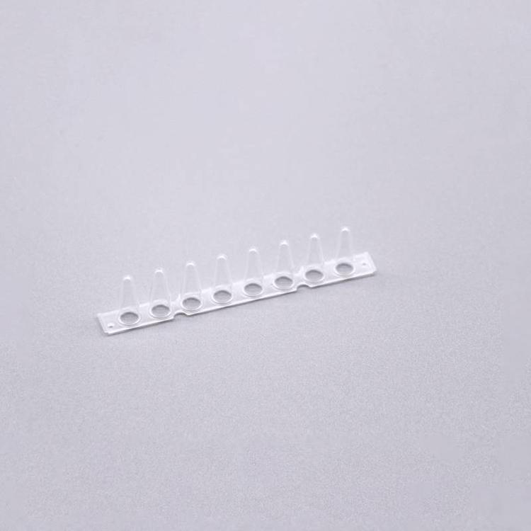 EDO0.2ml一斗 PCR 8联排管套装1352002-1平盖透明聚丙烯材质