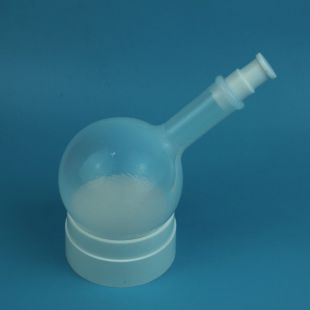 PFA烧瓶透明聚四氟反应瓶单颈蒸馏瓶500ml匹配旋转蒸发仪适用