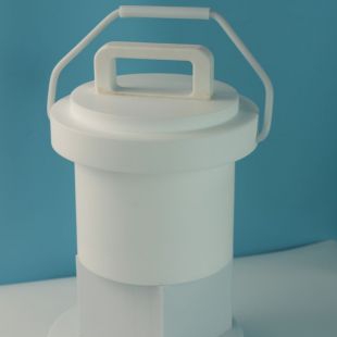 聚四氟乙烯取样桶带提手耐酸碱耐高温密封盖可定制特氟大桶