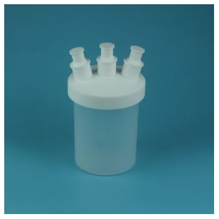 PFA平底三颈烧瓶500ml四氟反应瓶透明可视耐酸碱可定制