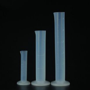 进口氟塑料量筒耐酸碱耐腐蚀可重复使用PFA加液筒刻度清洗量筒