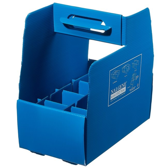 Nalgene™ 4 合 1 EZ Tote™ 载瓶器; 蓝色波纹型塑料