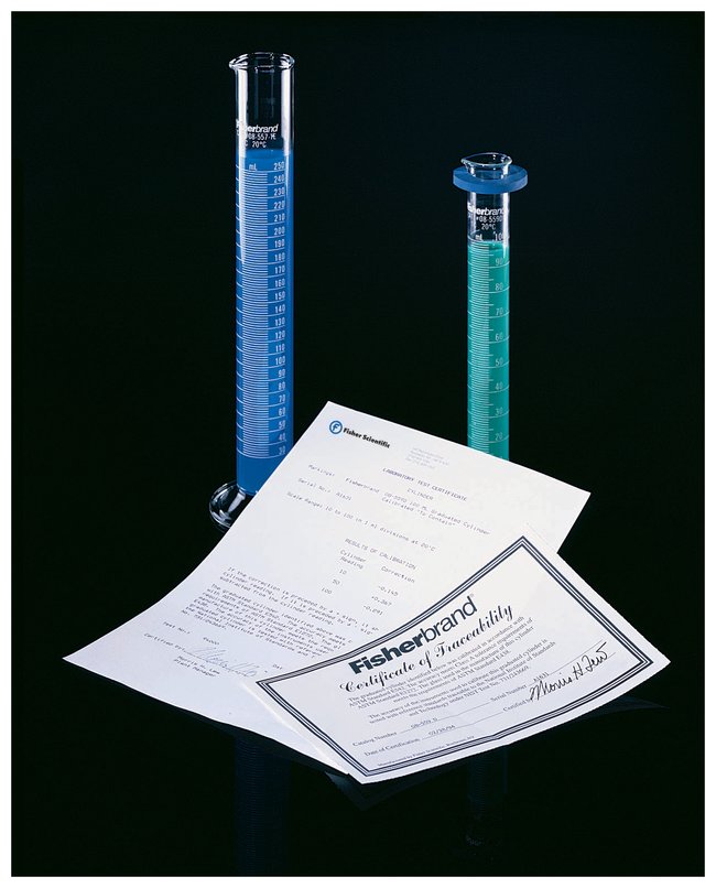 Serialized Class A Graduated Cylinders with Certificat