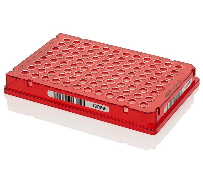 MicroAmp™ EnduraPlate™ Optical 96-Well Full-Skirted Plates with Barcode, red