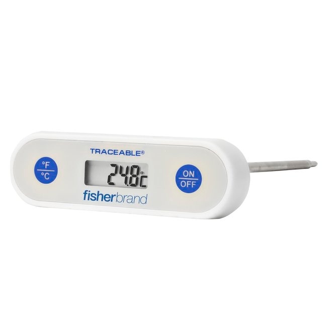 Traceable™ Digital Thermometers with Stainless-Steel Stem and 0.25 in. LCD Screen