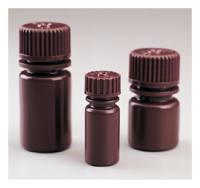 Nalgene™ 不透明棕色 HDPE 带盖诊断试剂瓶：大包装