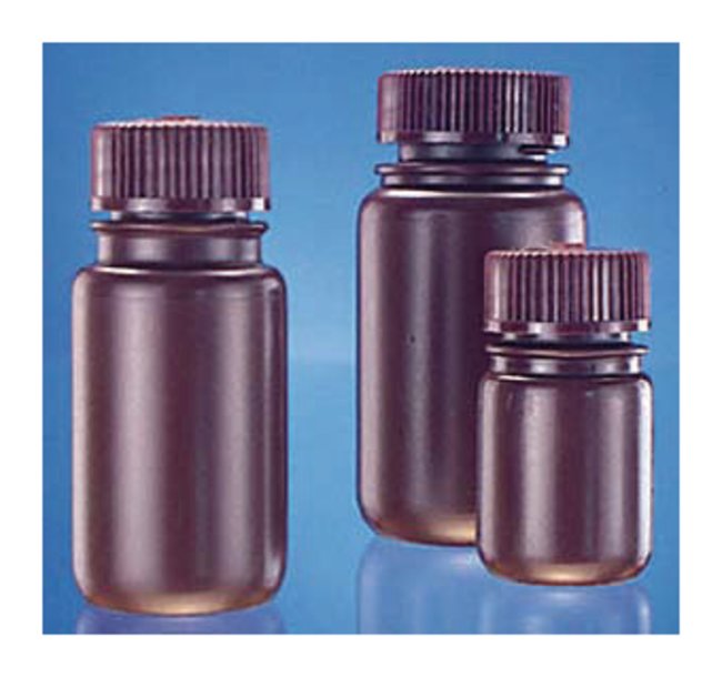 Amber HDPE Wide-Mouth Bottles