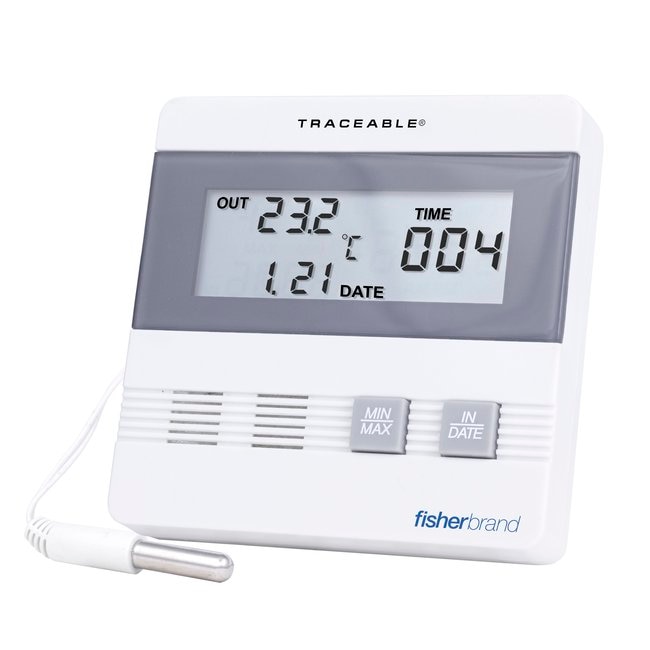 Traceable™ Thermometer with Time/Date, Max/Min Memory