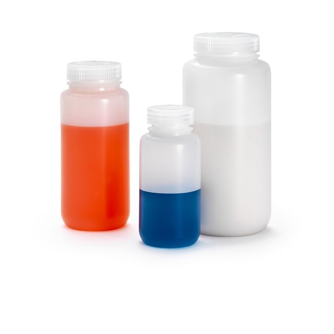 Nalgene™ 认证优质卫生型 HDPE 瓶和细口大瓶