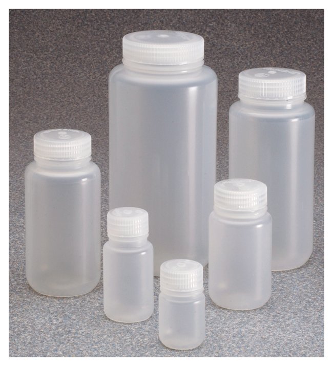 Nalgene™ 聚丙烯共聚物带盖广口瓶： 散装、可高压灭菌