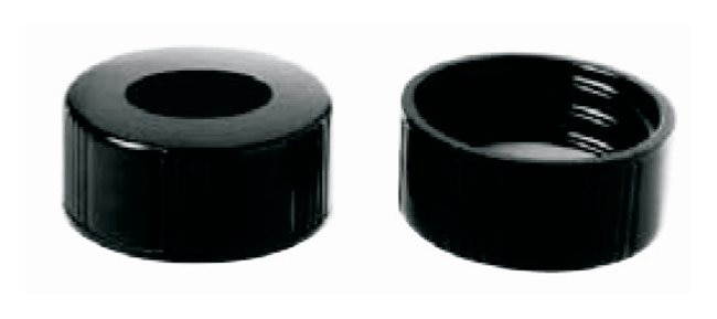Kimble™ Black Phenolic Unlined Screw Thread Closures with Open Tops