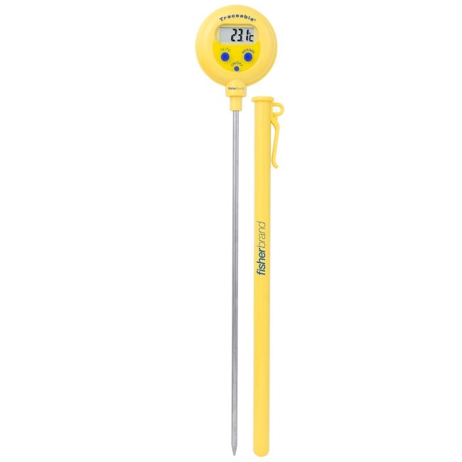 Traceable™ Digital Thermometers with Stainless-Steel Stem and 0.25 in. LCD Screen