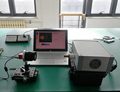 太赫兹相机用于测量光斑，校准太赫兹光路系统