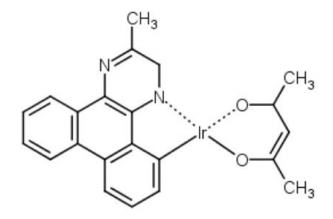 图 1. PhOLED Ir(MDQ)2(acac)的化学结构式.png