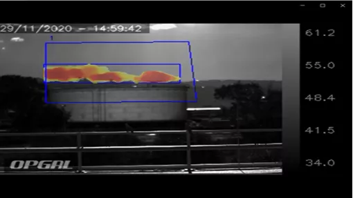 图4  在塔山站点，应用自动检测及算法，并使用彩色来显示气体排放并自动报警.jpg