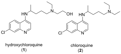 图1. 羟氯喹（1）和氯喹（2）.png