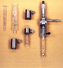 玻璃注射器和测微计注射器组合