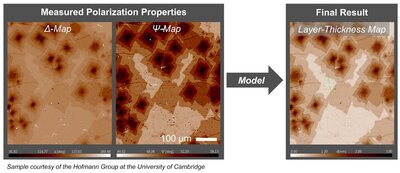 Measured ellipsometric micrographs 