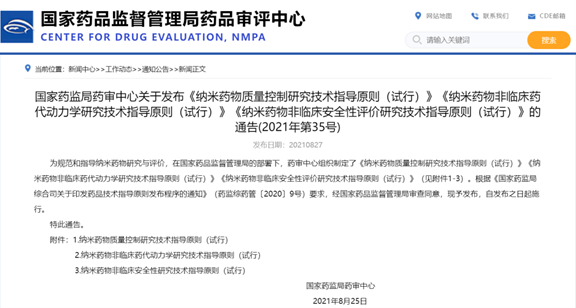 技术标准解析 - CDE纳米药物质量控制研究指导原则解读