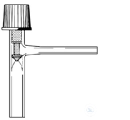 STRAIGHT, VACUUM STOPCOCK,  WITH PTFE NEEDLE VALVE AND