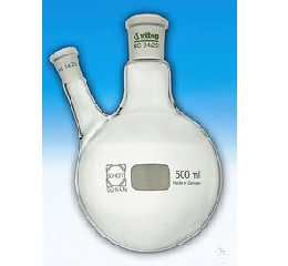 FLASKS, W. SIDE NECK AT  AN ANGLE OF 20°, ACC. TO DIN 
