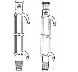 DAVIES-CONDENSERS, CONE AND  SOCKET ST 29/32, 2x GL 14, JACKET LENGTH 400 MM,  PACK = 2 PCS