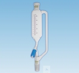 DROPPING FUNNELS, CYL.,GRAD.,PRES-  SURE EQUAL.,NEEDLE VALVE STOPCOCK,  W. PTFE NEEDLE VALVE, 500:10