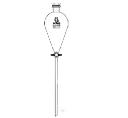 SEPARATORY FUNNEL, SQUIBB, 250 ML,  WITH   ST-PTFE-STO