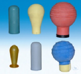 Bulbs / teats for pipettes 1 ml,  made from latex, tra