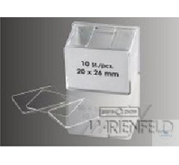 HAEMACYTOMETER-COVER GLASSES, 22 X 22 MM, THICKN. 0,4 