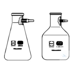 FILTRATION FLASKS, WITH PLASTIC HOSE CONNECTION   AND 