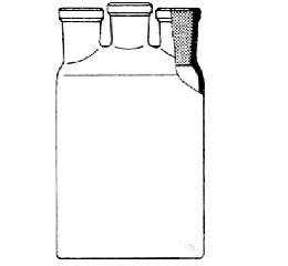 WOULFF BOTTLES WITH 3  ST-NECKS, MADE OF BORO-  SILICA