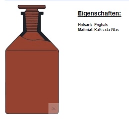 小口棕色玻璃试剂瓶（PE盖），1000ml