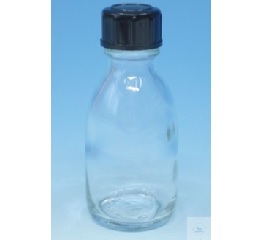 BOTTLES, NARROW NECK, 100 ML CLEAR GLASS,  WITH SCREW 