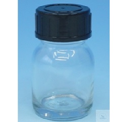 BOTTLES WIDE MOUTHED, WITH DIN-SCREW THREAD,  W. SCREW