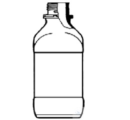 SQUARE BOTTLES, SCREW CAP, NARROW MOUTH,   WITH DIN-TH