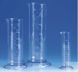 GRADUATED CYLINDERS,  LOW SHAPE,CRYSTAL CLEAR,  SAN,10