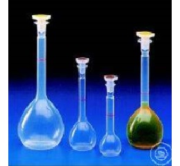 VOLUMETRIC FLASKS,NARROW NECK,WITH RING-   MARK AND ST